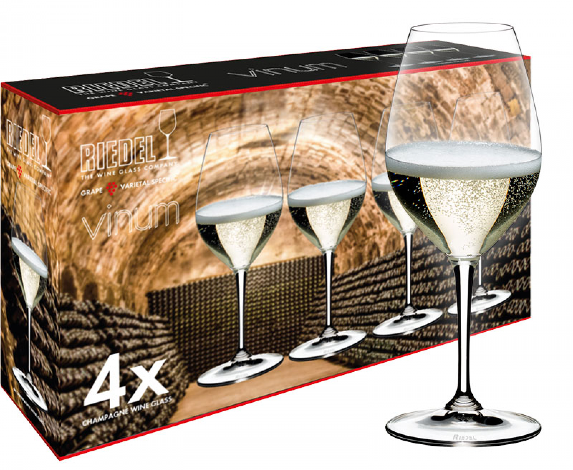 Riedel Vinum Champagne wijnglas (set van 4 voor € 89,80)